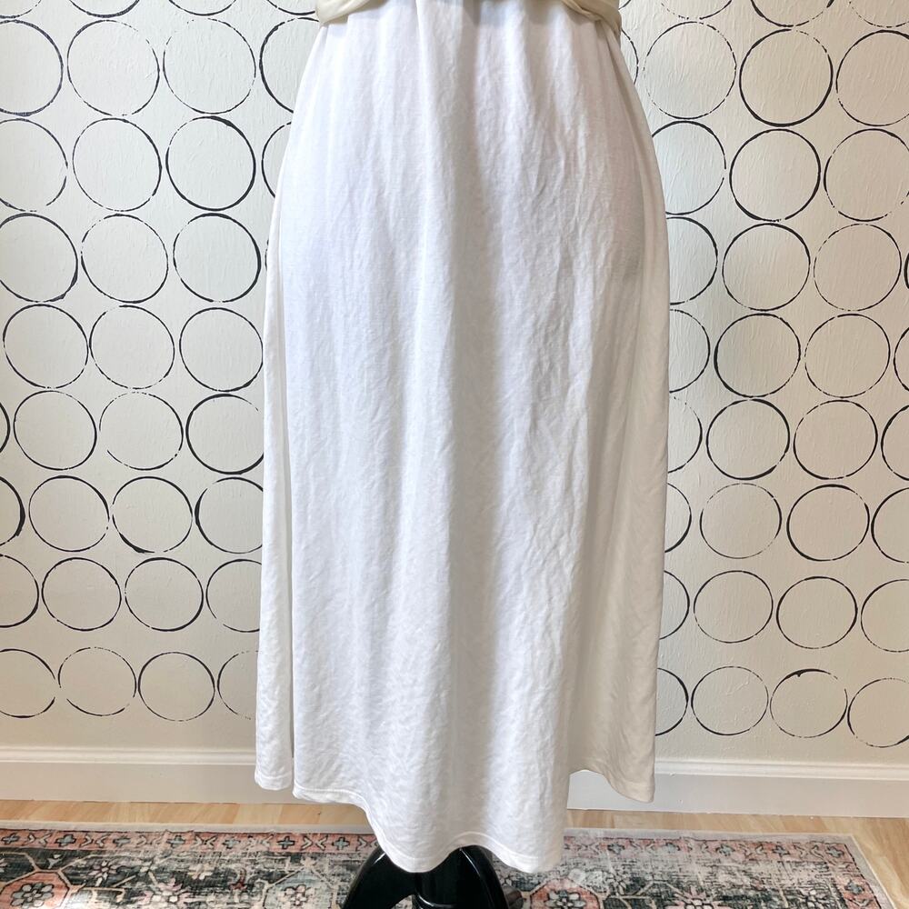 Zara Womens Midi T-Shirt Dress S White Wrap Minimalist Classic Capsule Timeless - Picture 8 of 9